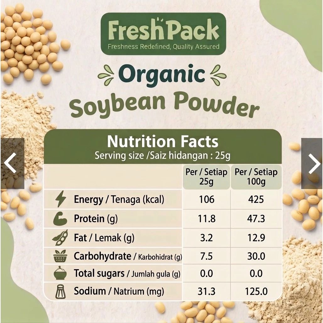 Organic Soya Bean Powder