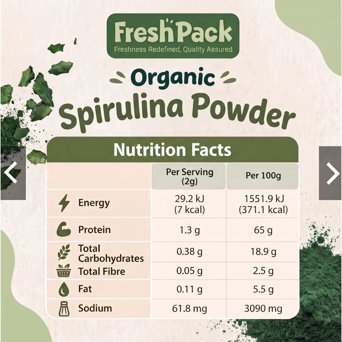 Organic Spirulina Powder