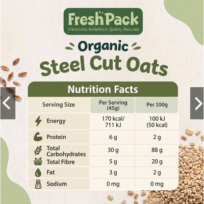 Organic Steel Cut Oats 500gm